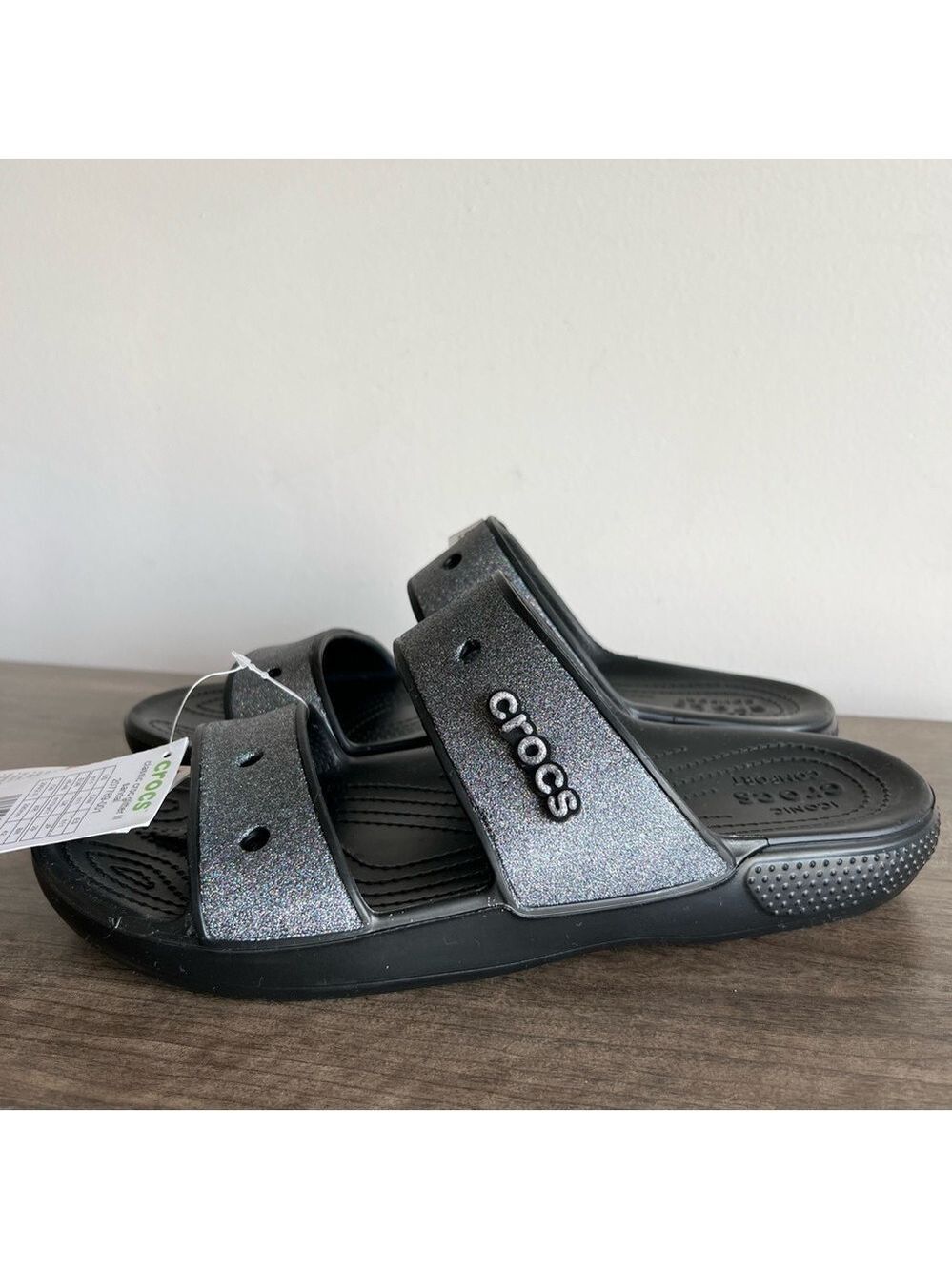 Crocs NEW Men’s Iconic Comfort 2 Strap Glitter II Sandal Size 11 #B1818 - Picture 3 of 9